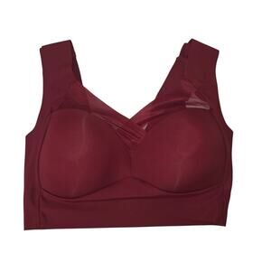 Light Weight V-Neck Burgundy Bra